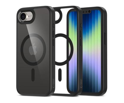 Etui do telefonów TECH-PROTECT Magmat Magsafe do iPhone 16E Black/Clear